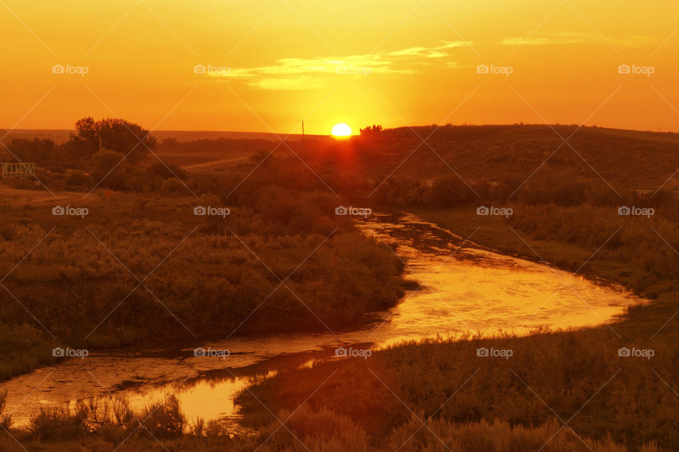 landscape sunset river sunrise by redrock