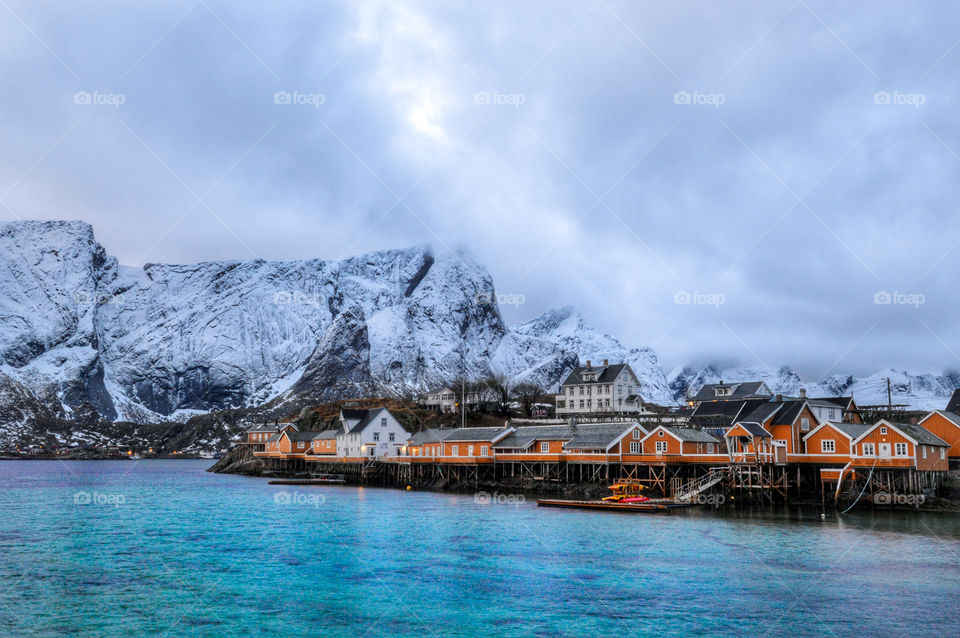 Cold and Stunning day in Lofoten Islands, Norway