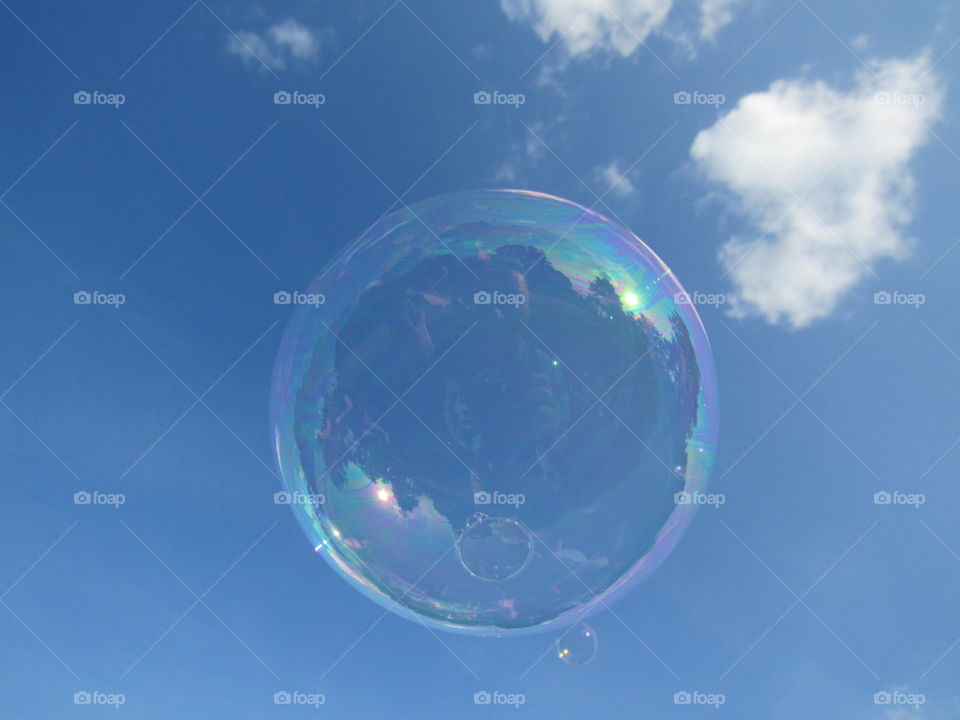 Bubble against sky