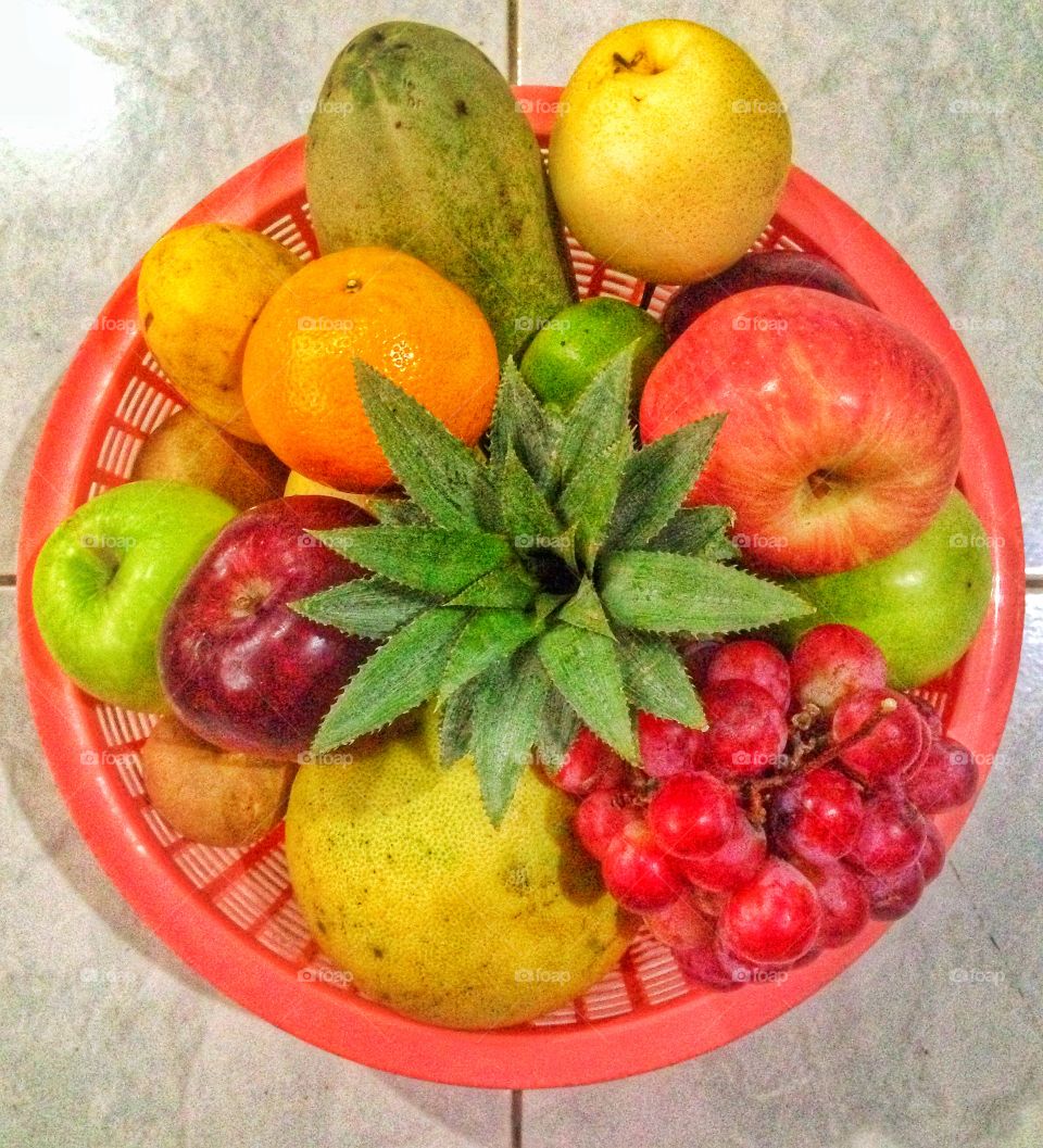 Apple, mango, pineapple, grapes, etc., choose your fruit. 