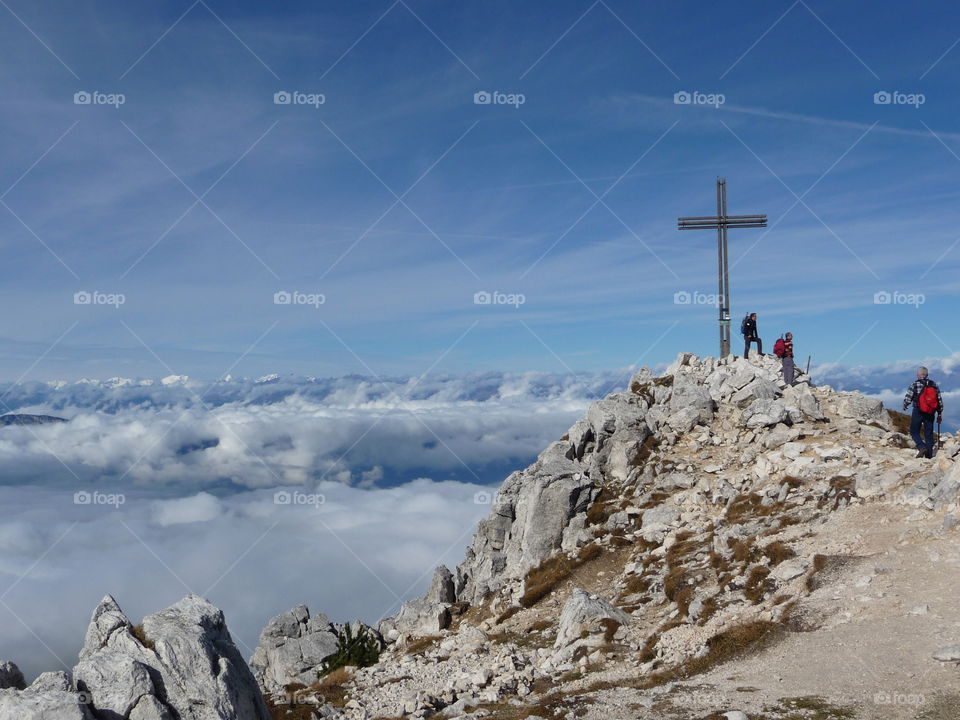 Hiking in the Alps. There is nothing more relaxing and satisfying than go hiking and stand on the top of a mountain