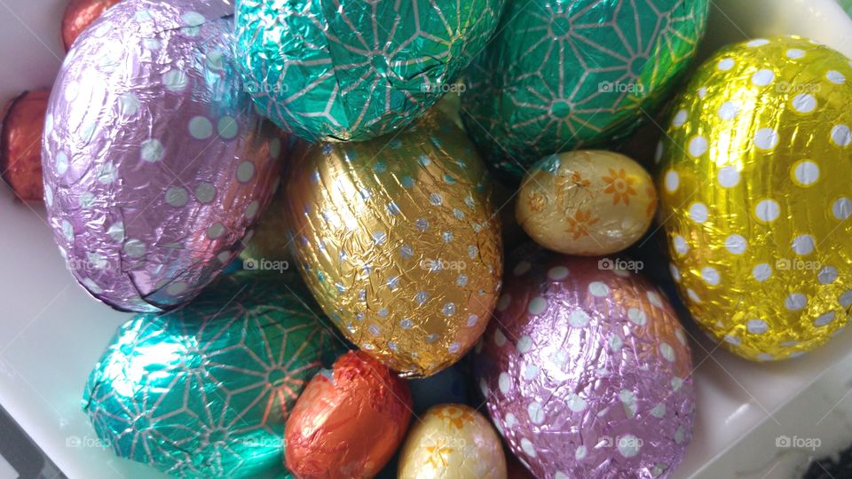 Easter chocolate eggs