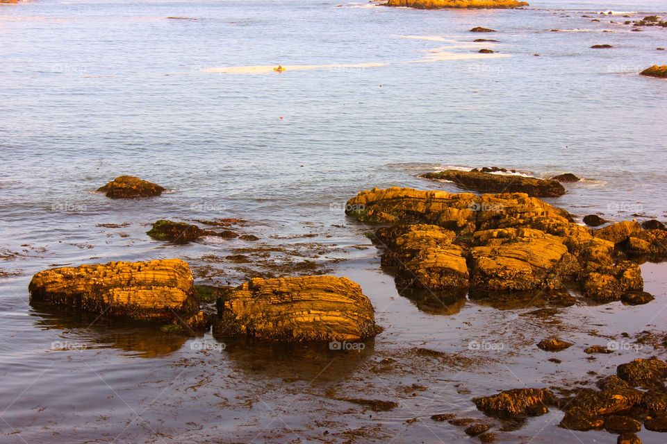 Rocks in sea