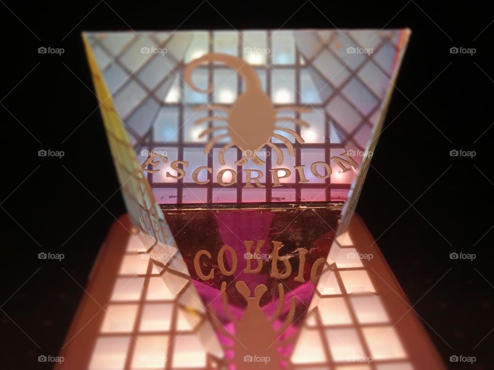 Pyramid with the zodiac sign of scorpio