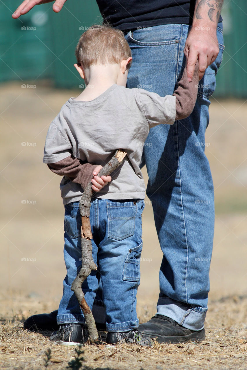 Boy with a stick