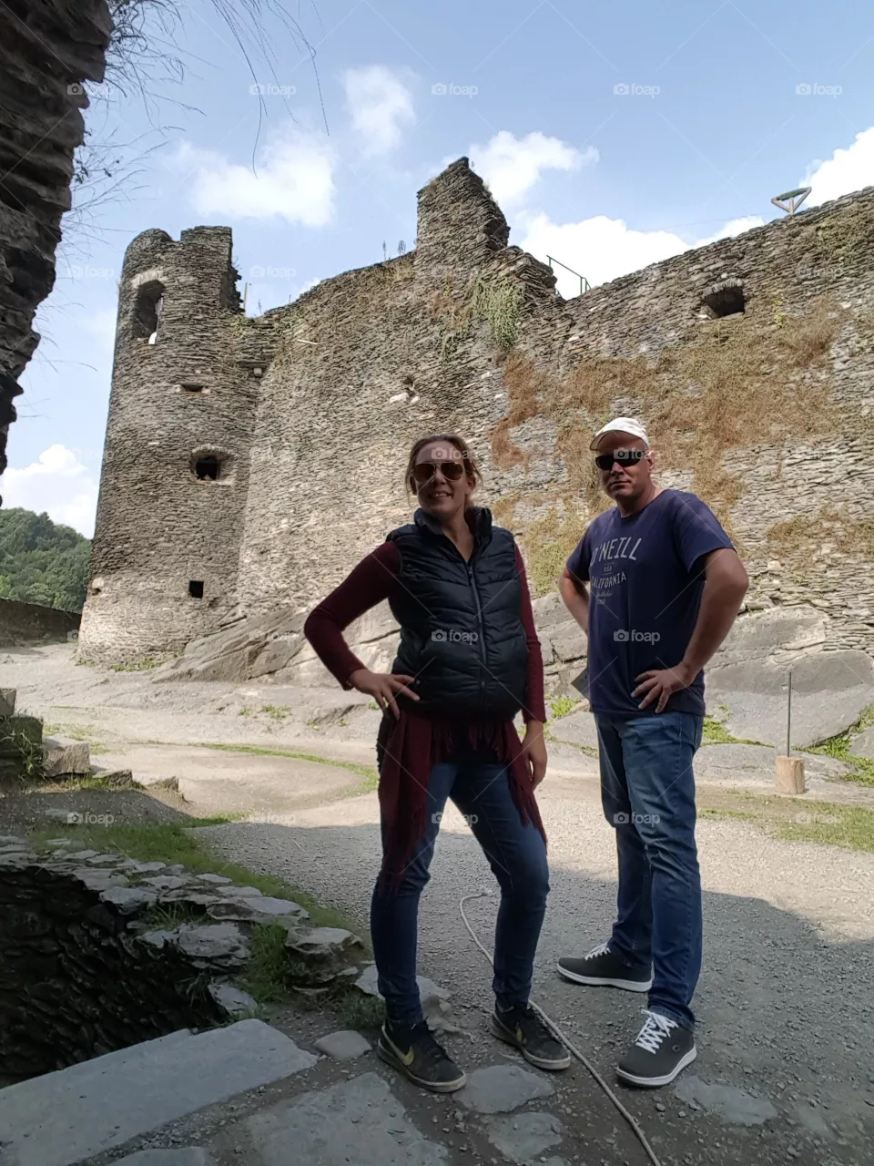 In Belgium an old castle.