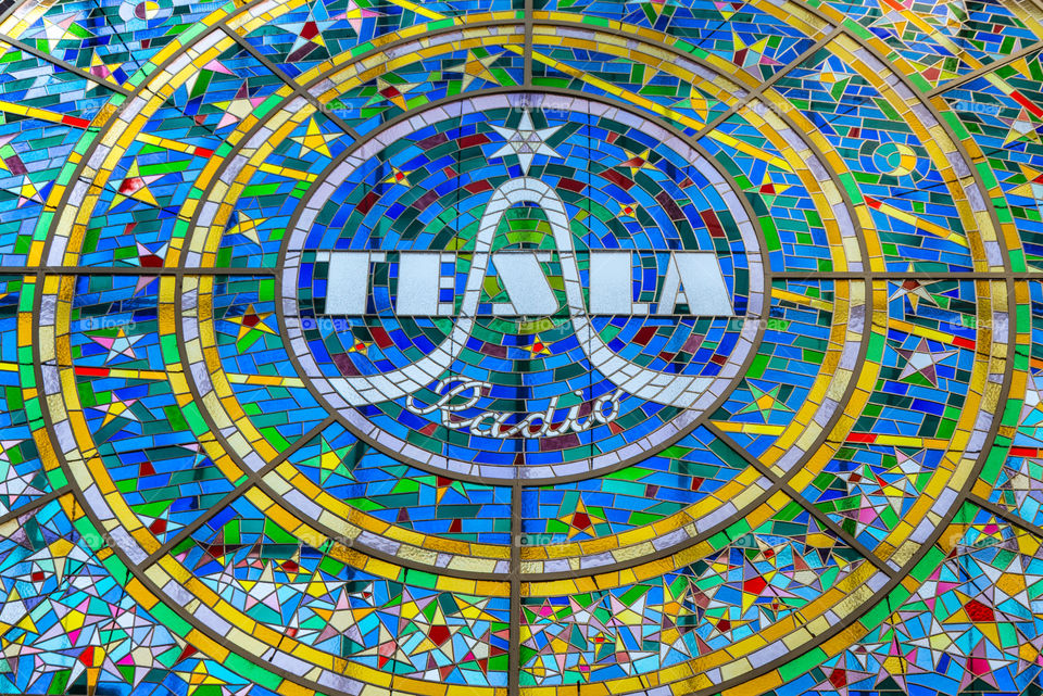 Tesla Radio Stained Glass