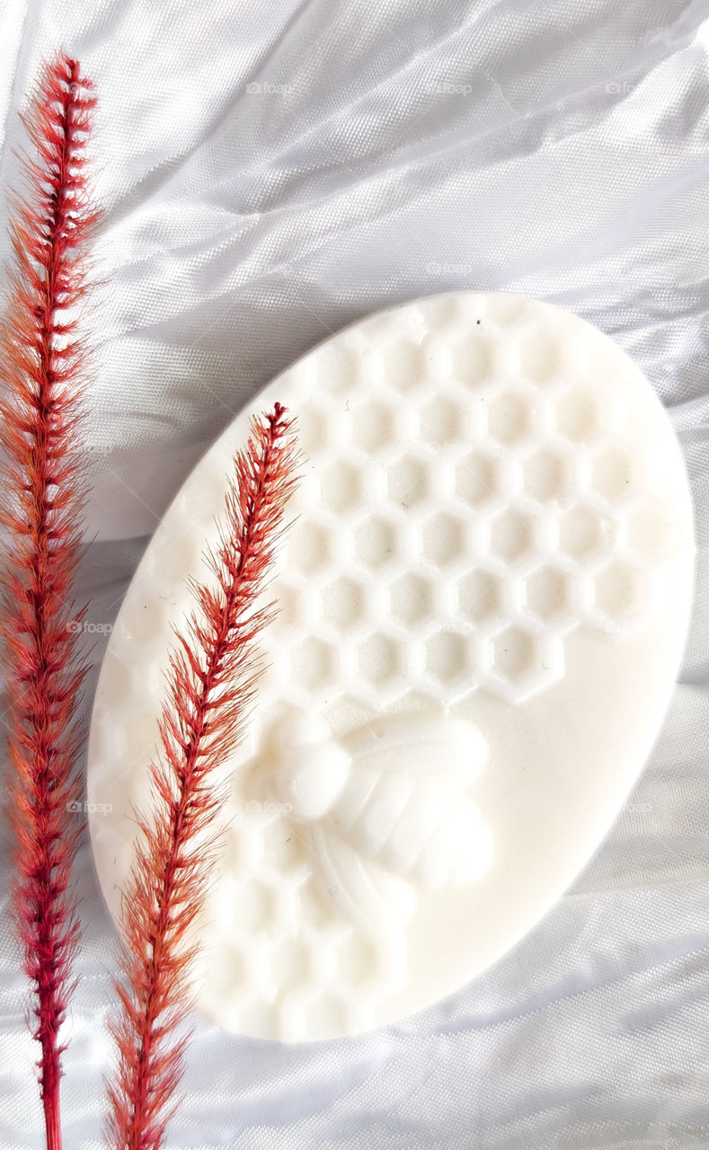 Honeycomb texture like handmade soap
