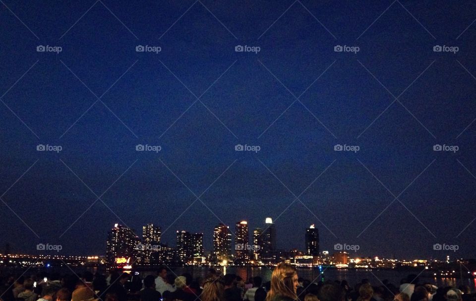 NYC skyline across the river