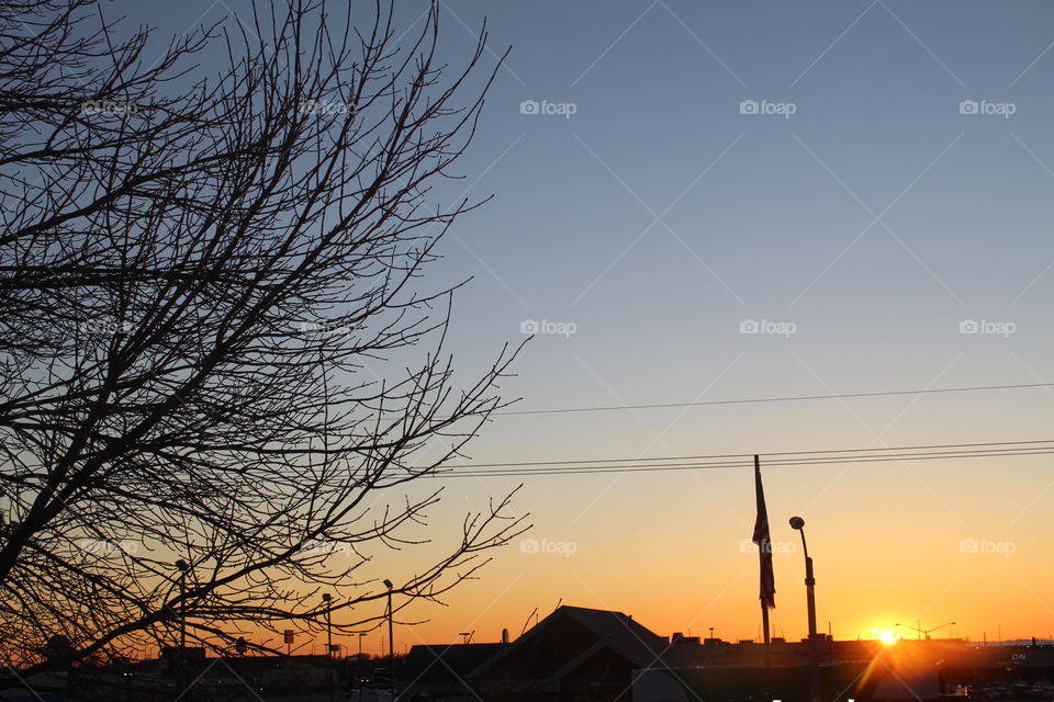 Beautiful sunset in Nebraska 