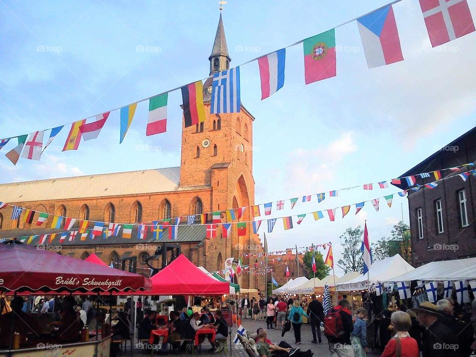 different flags together