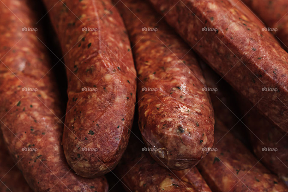 Raw sausages