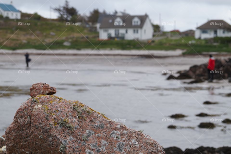 Finnophort beach on the isle of mull Scotland 