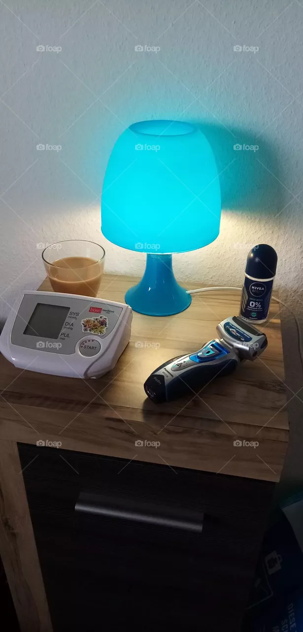 Blaue Lampe
