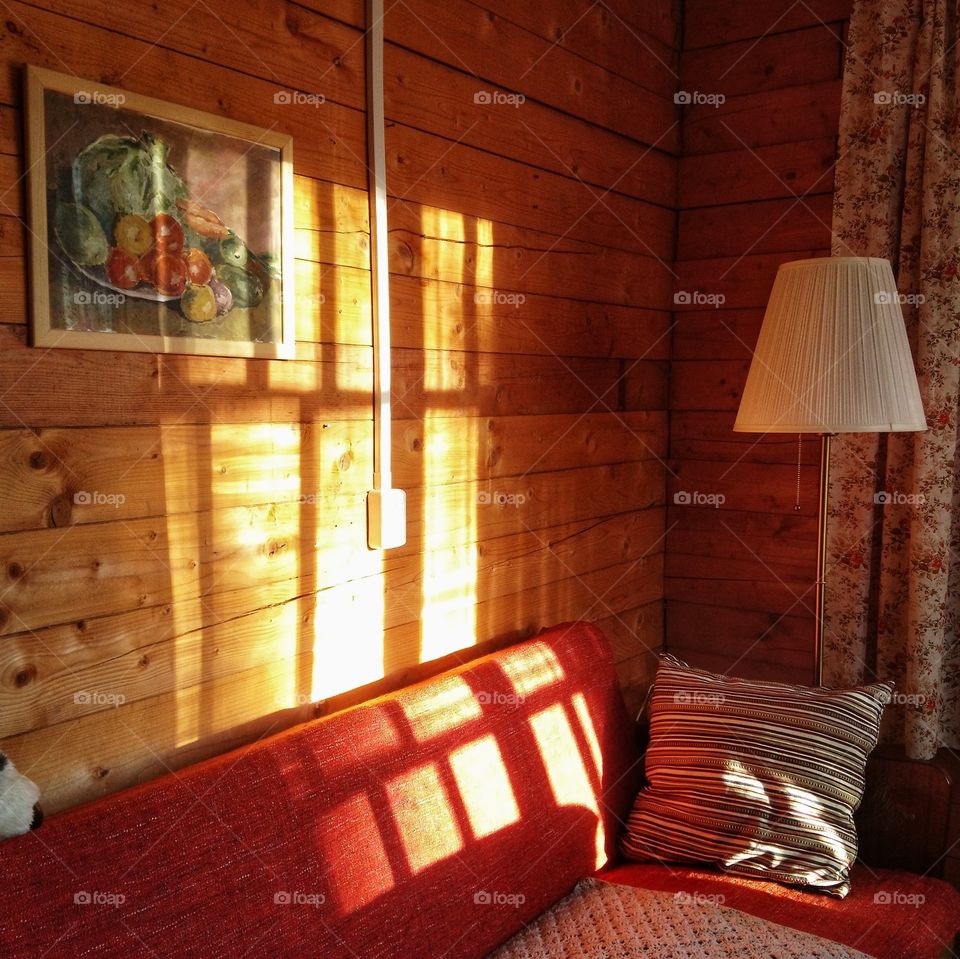 Sunlight in the village room