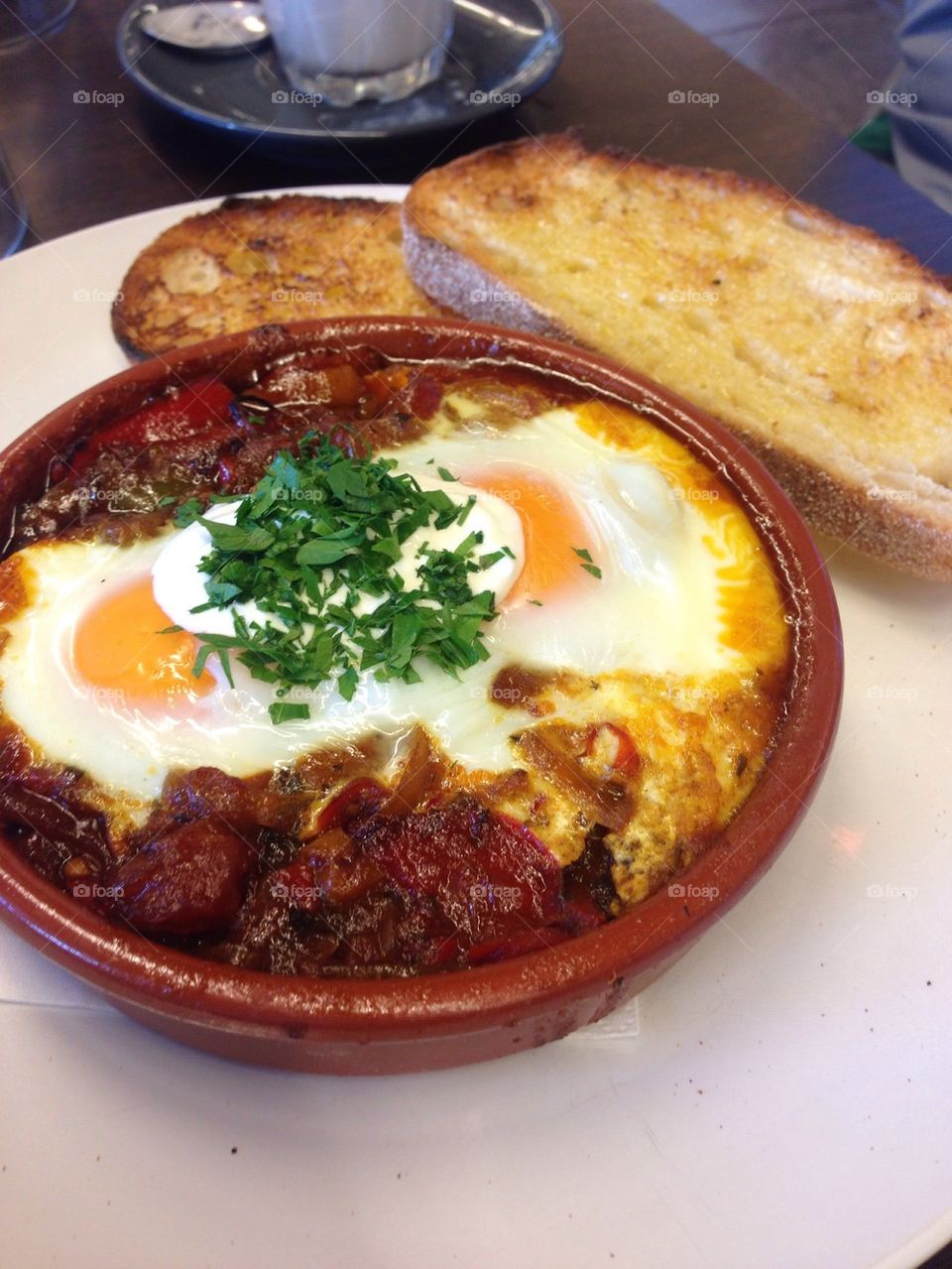 Moroccan baked eggs