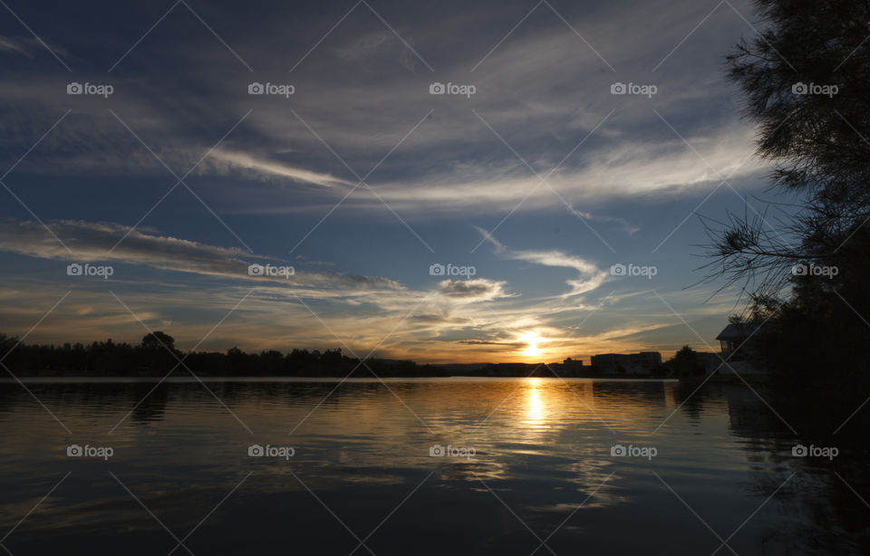 Lake sunset