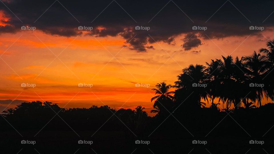 colourful evening sky @ sri lanka