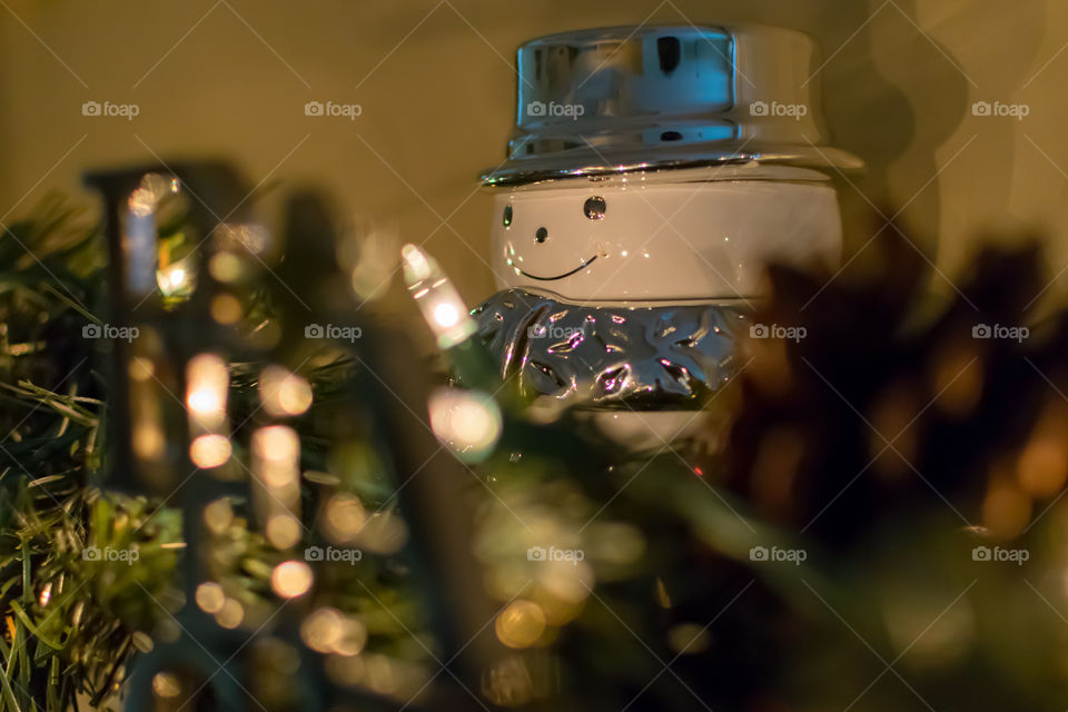 Snowman candle 