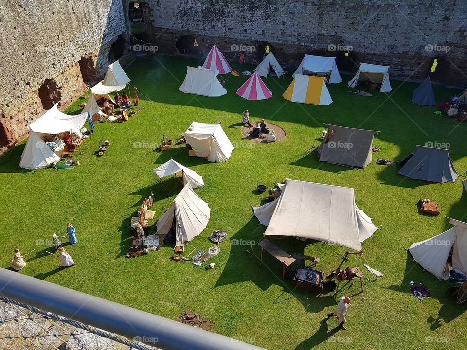 medieval camp at rhuddlan castle