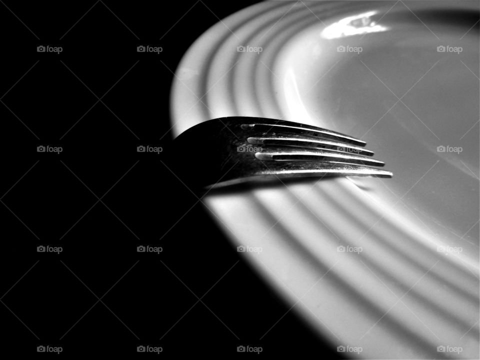 fork and plate