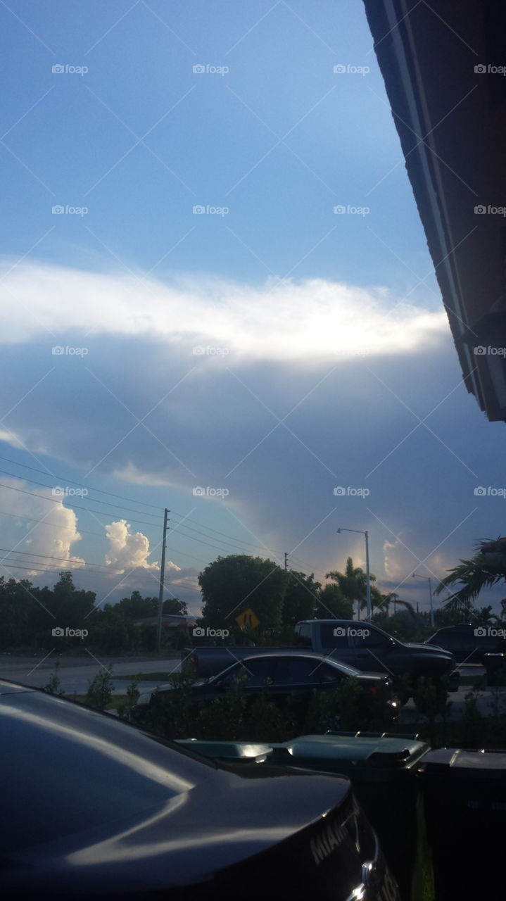 Miami sky. cloud looks like tornado