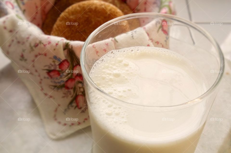 Homemade snicker doodle cookies and a glass of milk