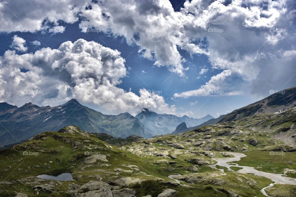 mountain landscape, swiss/italian alps.