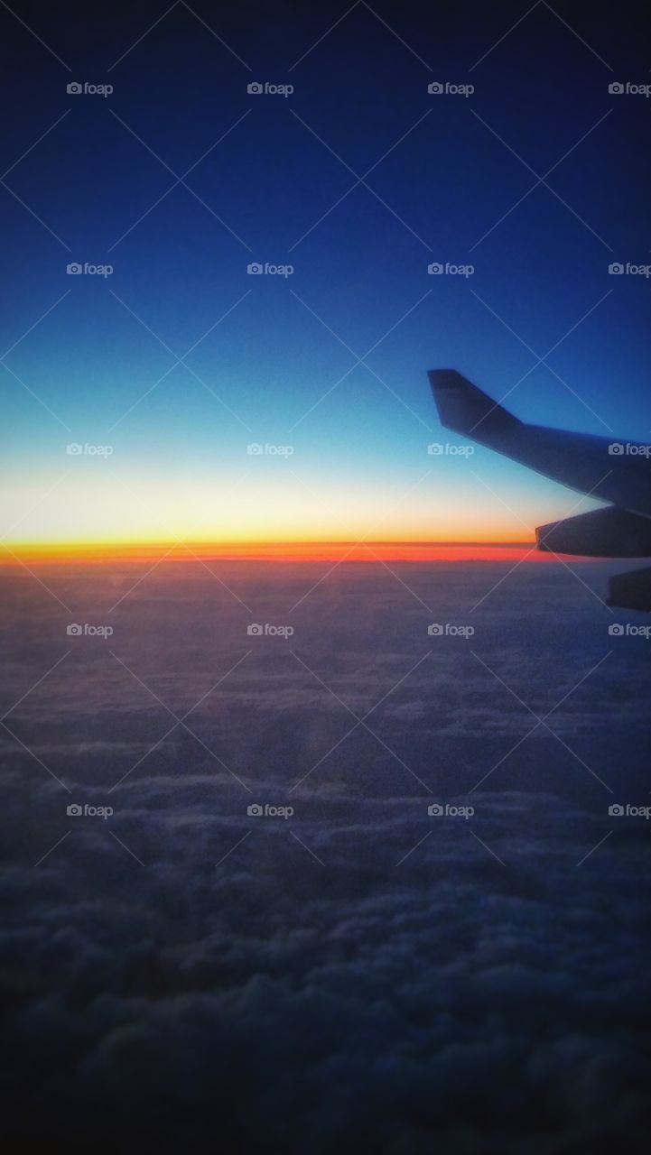 On a flight to Miami