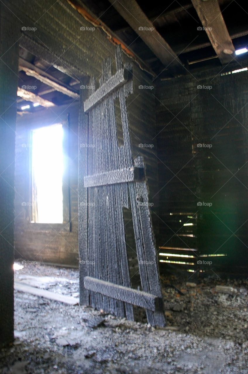 Burned door 