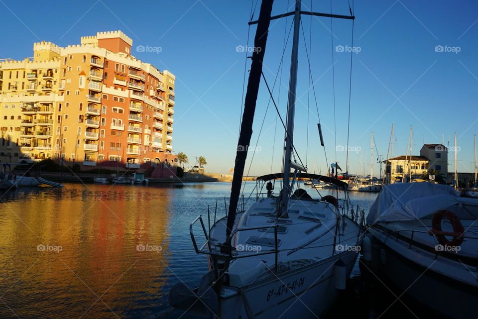 Port#sea#boats#building#colors#reflect