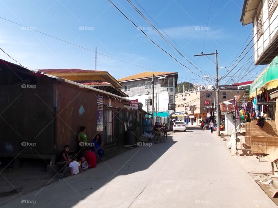 Photo from moving car traveling in Roatan, Honduras