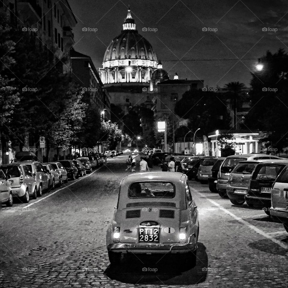 Vehicle, Car, Transportation System, Monochrome, Street