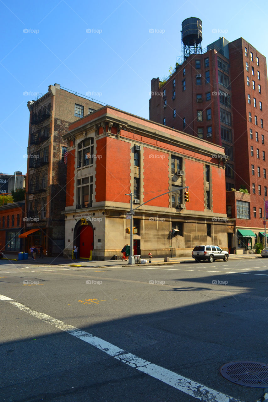 Ghostbusters fire house. In New York City here is the awesome Ghostbusters fire house