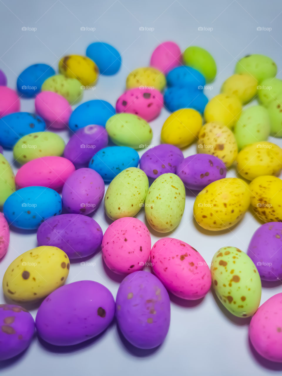 Small colorful easter eggs