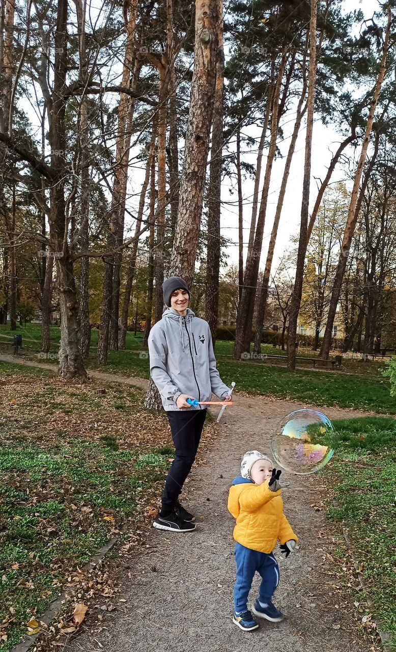 family rest in the park