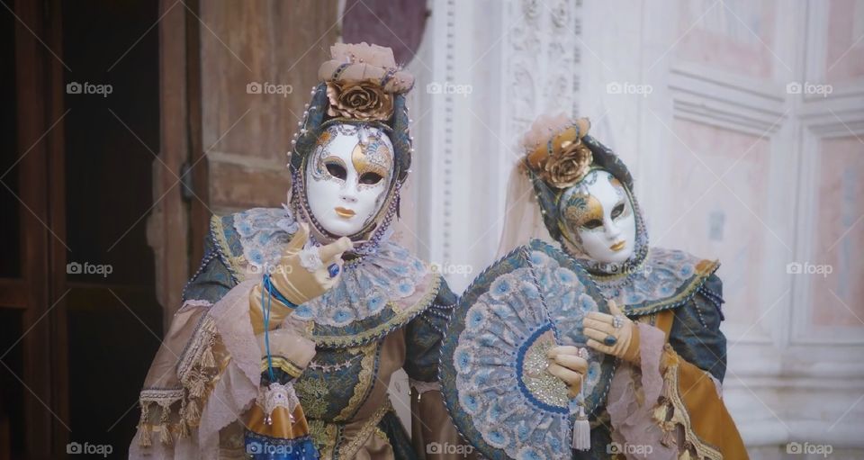 Carnevale di Venezia. Maschere in posa.