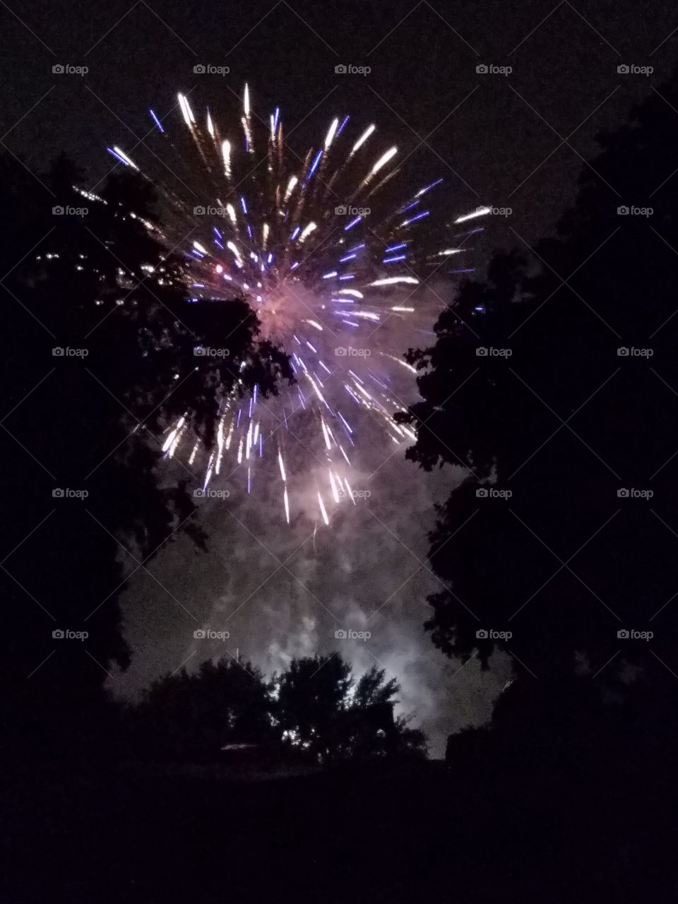 fireworks on front porch