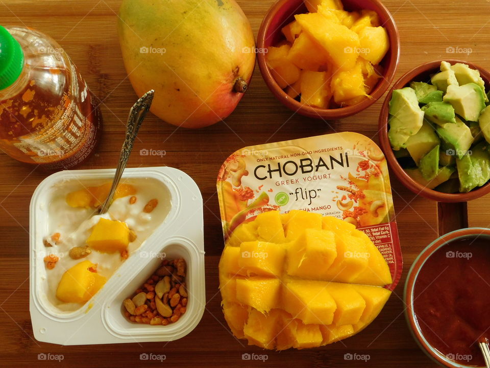 My favorite Chobani with Sarahi and mango