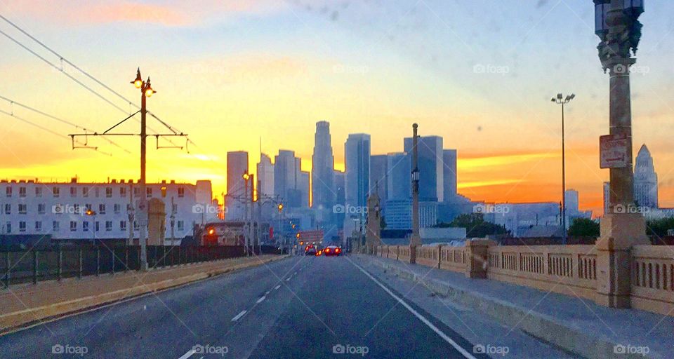 L.A. Cityscape at sunset