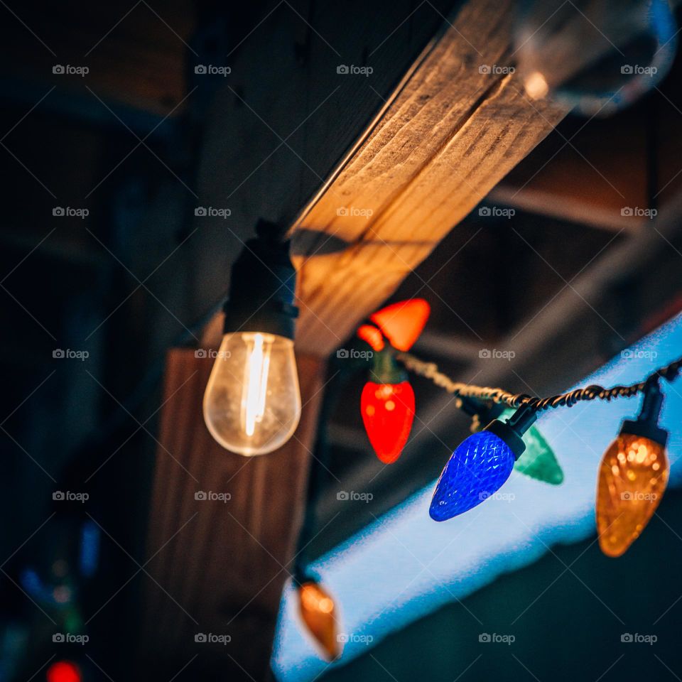 Macro of light on light action.