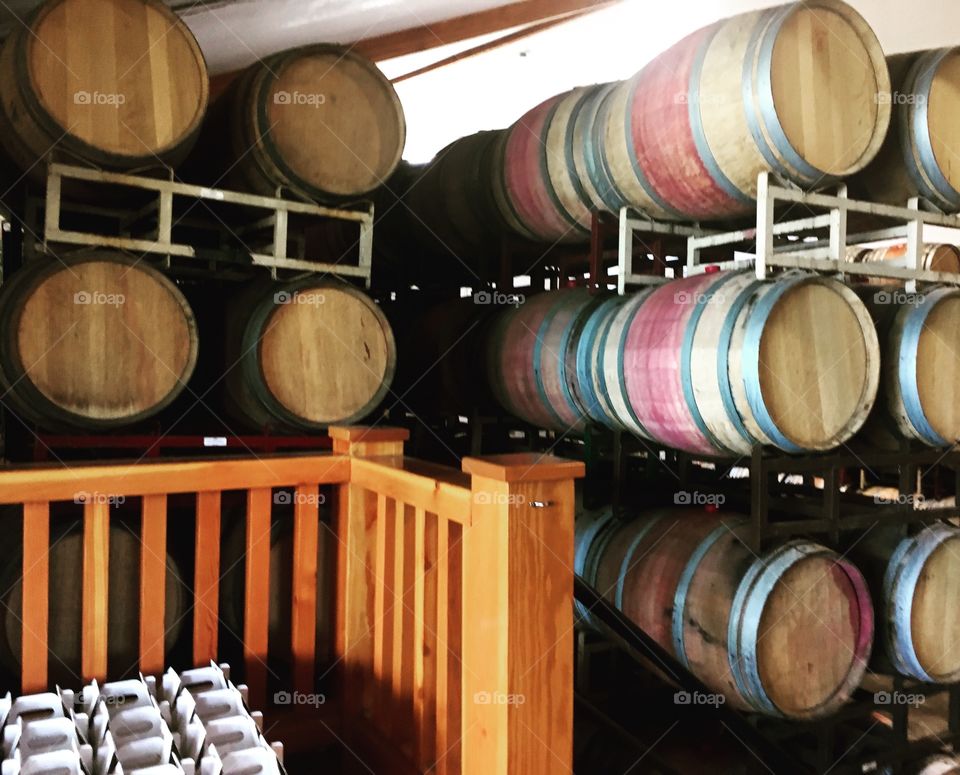 Winemaking Barrels, Napa CA