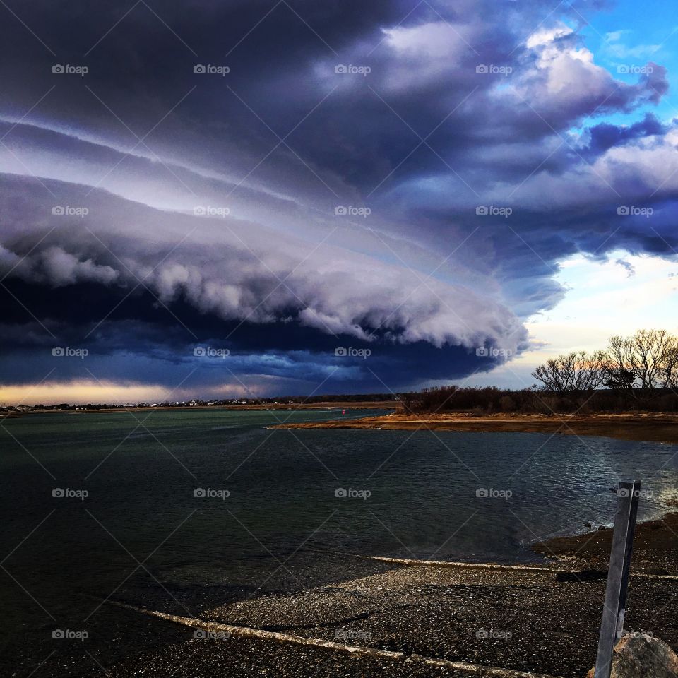 A small squall lurks the Cape Cod coast.