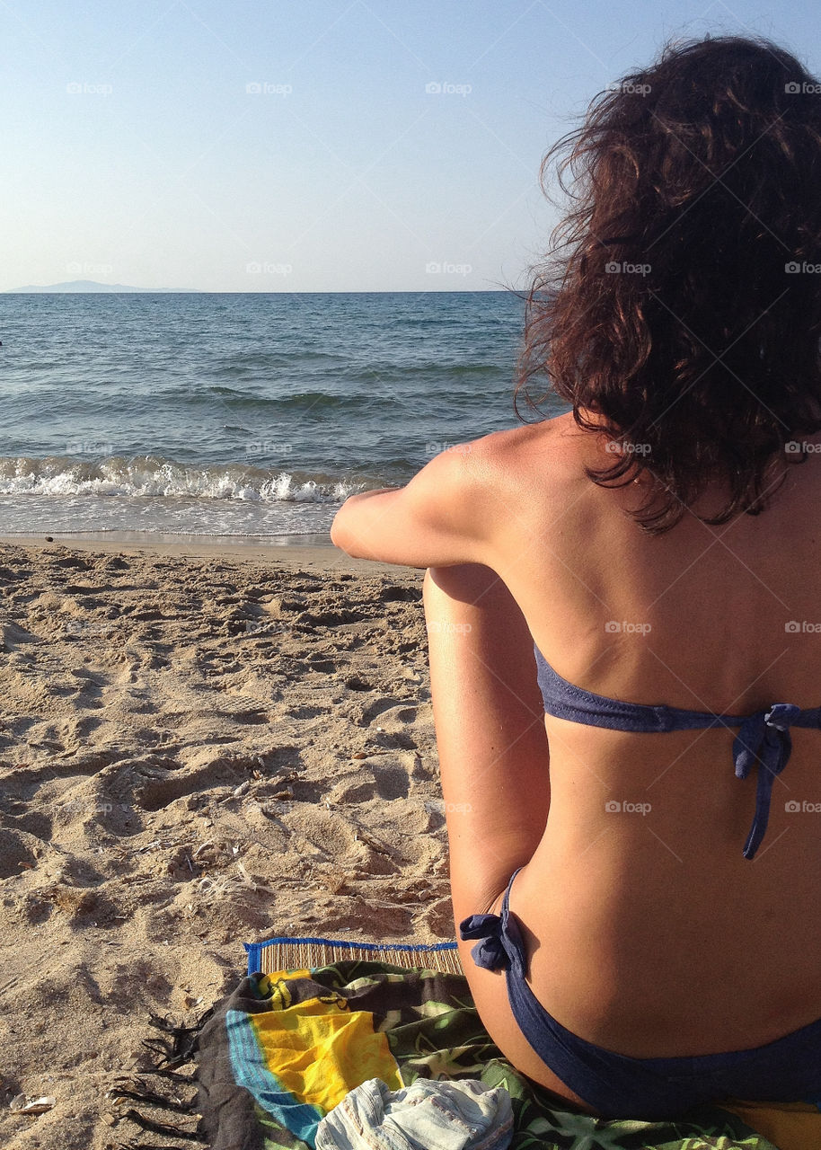 beach italy girl sunset by paoletta75