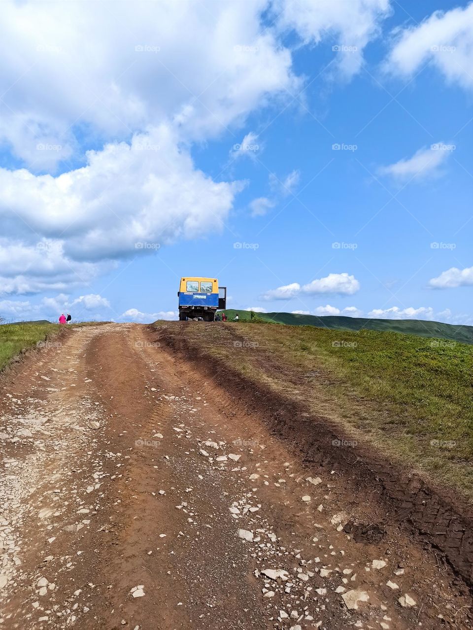 trekking in the mountains. travel to the Carpathian mountains