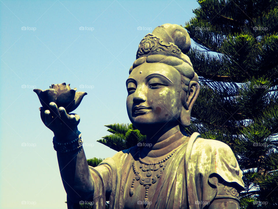 Bronze Statue Big Buddha Hong Kong
