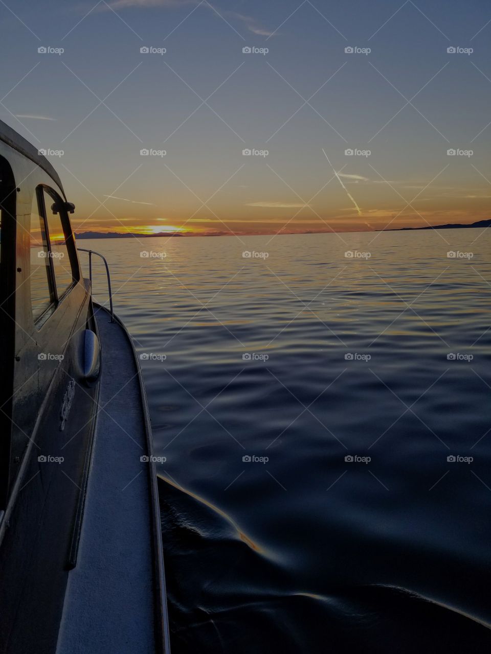 boating sunset
