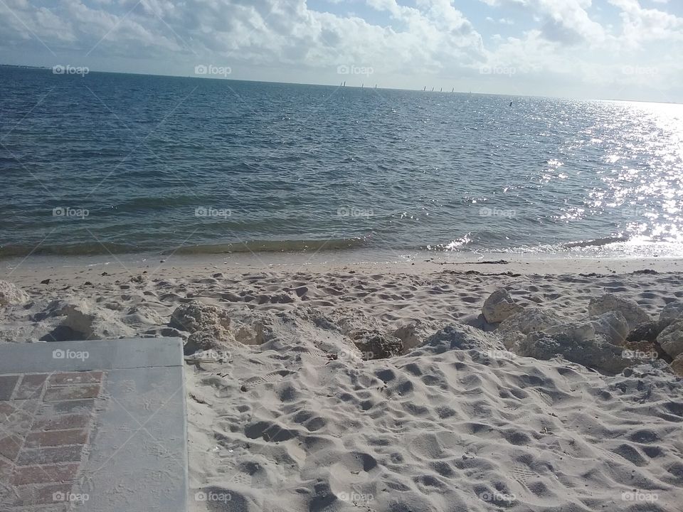white sandy beach