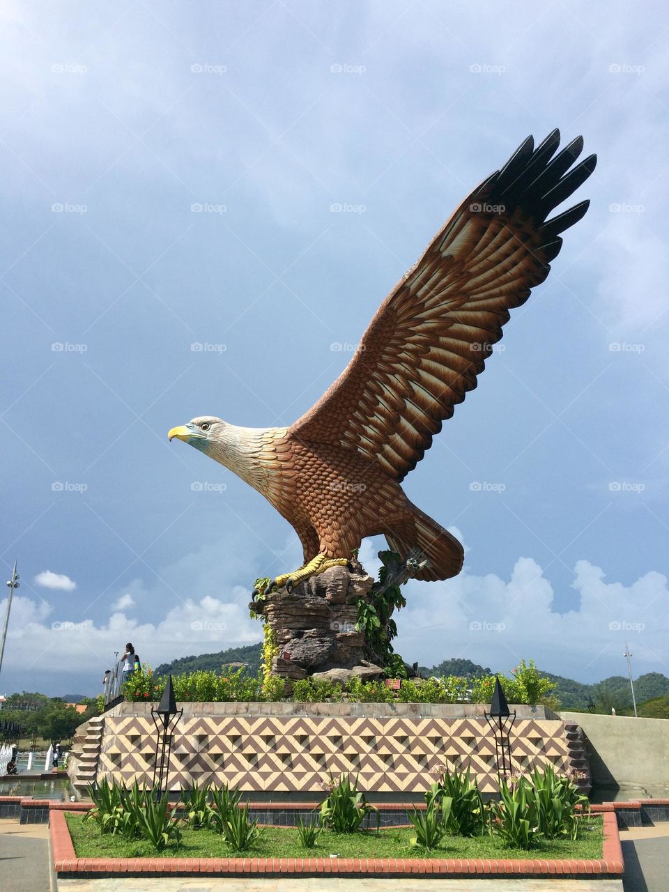 Eagle's wingspan and eagle sanctuary on Langkawi and near-by islands in Malaysia. 