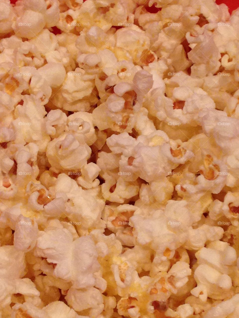 Movie night. Popcorn close up